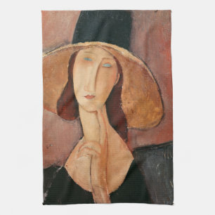 Linge De Cuisine Portrait de Jeanne Hebuterne dans un grand casquet