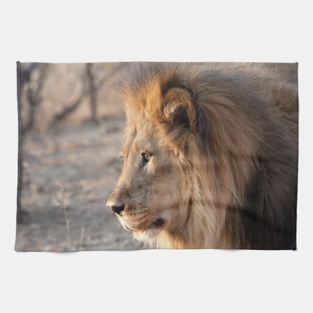 Linge De Cuisine Portrait de Lion (Horizontal)