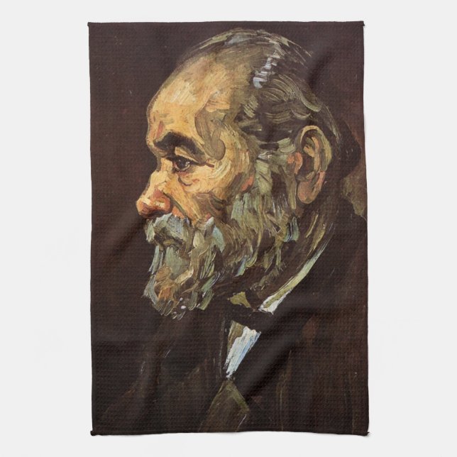Linge De Cuisine Portrait du vieil homme avec barbe par Vincent van (Vertical)