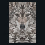Linge De Cuisine Portrait géométrique Wolf Lone<br><div class="desc">Ajoutez une touche féroce à votre cuisine avec cette serviette de loup géométrique audacieuse. Rendu dans des angles pointus et des nuances de gris, ce design saisissant capture l'esprit de l'alpha—loyal, sauvage, et indépendant sans s'excuser. Avec des yeux percés et un look moderne et pointu, ce loup apporte force et...</div>