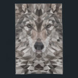 Linge De Cuisine Portrait géométrique Wolf Lone<br><div class="desc">Ajoutez une touche féroce à votre cuisine avec cette serviette de loup géométrique audacieuse. Rendu dans des angles pointus et des nuances de gris, ce design saisissant capture l'esprit de l'alpha—loyal, sauvage, et indépendant sans s'excuser. Avec des yeux percés et un look moderne et pointu, ce loup apporte force et...</div>
