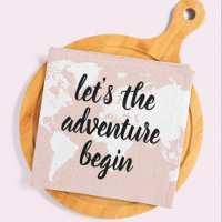 Positive rose Commençons l'aventure Carte du Monde