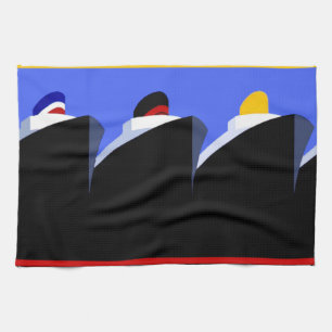 Linge De Cuisine Poster Art Déco des paquebots de croisière vintage