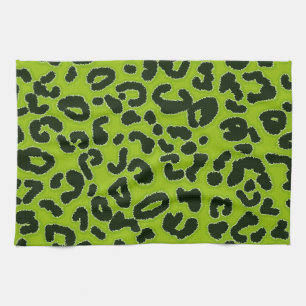 Linge De Cuisine Poster de animal Apple Green Leopard