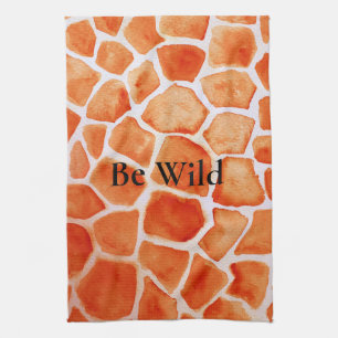 Linge De Cuisine Poster de animal de la Giraffe orange