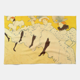 Linge De Cuisine Poster de la fille dansante Jaune Toulouse Lautrec