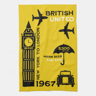 Linge De Cuisine Poster Nostalgalic Retro Airline