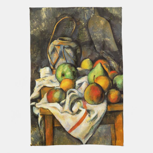 Linge De Cuisine Pot et fruit de gingembre par Cezanne (Vertical)