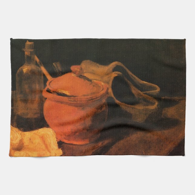 Linge De Cuisine Poteries, Bouteille et Sabots par Vincent van Gogh (Horizontal)