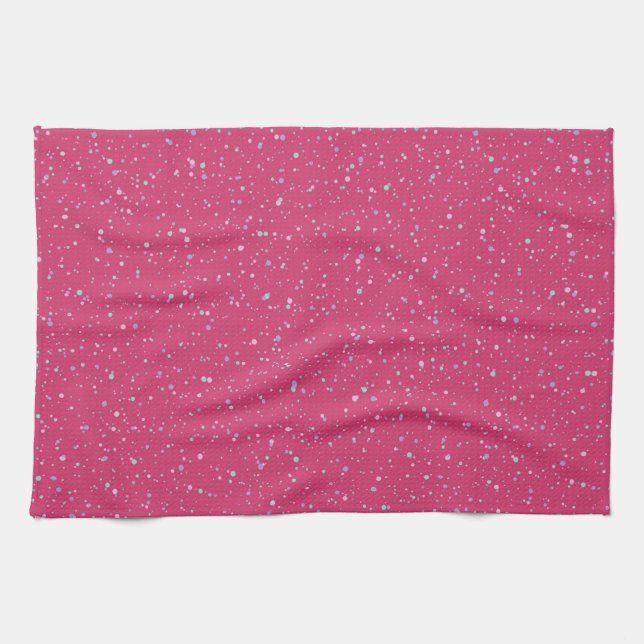 Linge De Cuisine Pots de peinture Pastel Raspberry Pink (Horizontal)