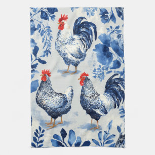 Linge De Cuisine Poules de la basse-cour et conception de motif bot