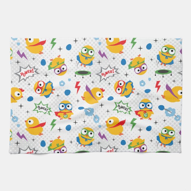 Linge De Cuisine Poulet de superhéros (Horizontal)