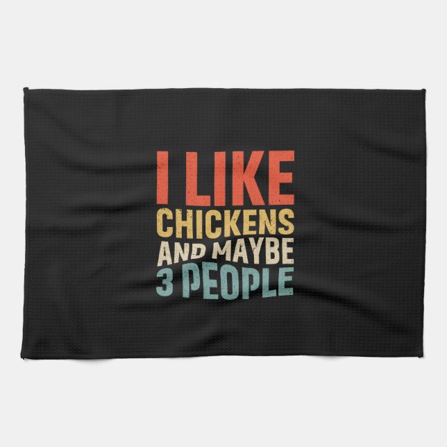 Linge De Cuisine Poulet J'Aime Les Poulets (Horizontal)