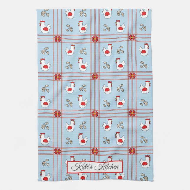 Linge De Cuisine Poulet personnalisé (Vertical)