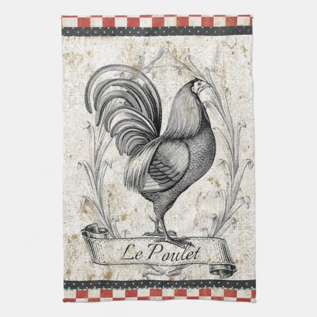 Linge De Cuisine Poulet vintage (Vertical)