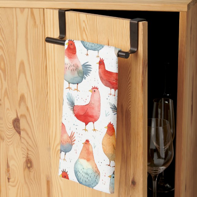 Linge De Cuisine Poulets d'élevage (Pliage en tiers)