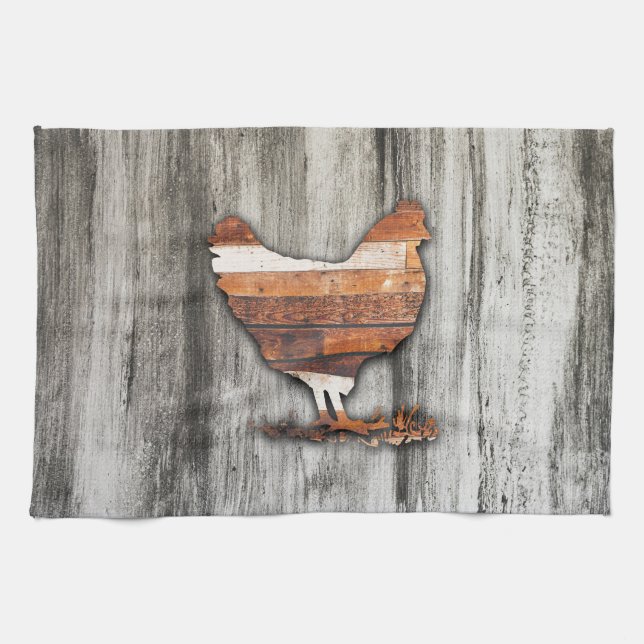 Linge De Cuisine Poulets rustiques (Brown) (Horizontal)