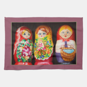 Linge De Cuisine Poupées colorées Matryoshka