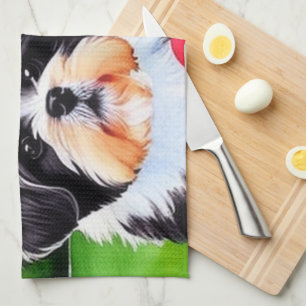 Linge De Cuisine Pour toujours ton Shih Tzu Aquarelle