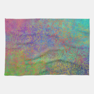 Linge De Cuisine Pourpre et texture de turquoise
