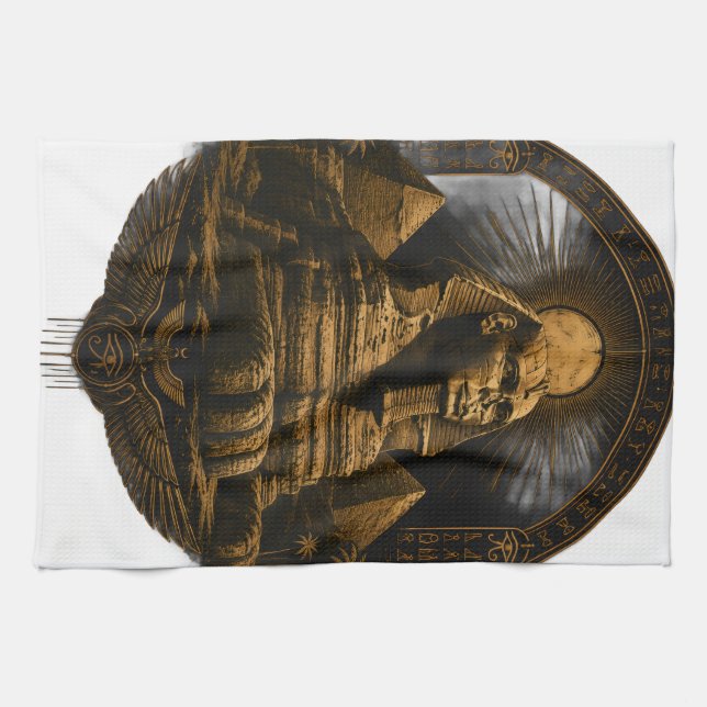Linge De Cuisine Pouvoir Tranquille | Grande conception de Sphinx d (Horizontal)