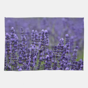 Linge De Cuisine prairie de lavande violette