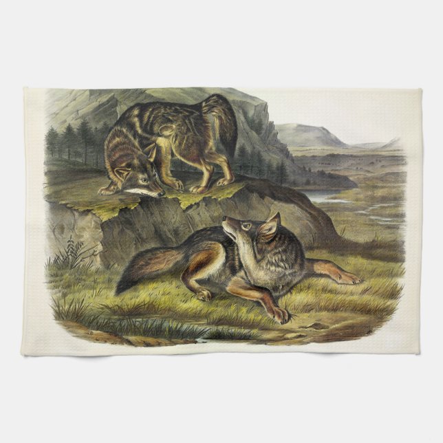 Linge De Cuisine Prairie Wolf (Horizontal)