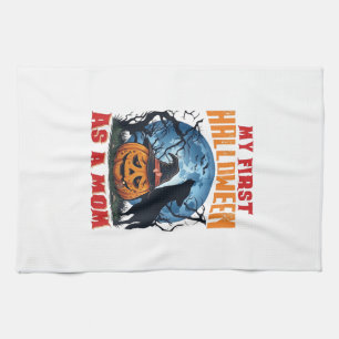 Linge De Cuisine Premier Halloween en tant que Mom Pumpkin Wolf Moo
