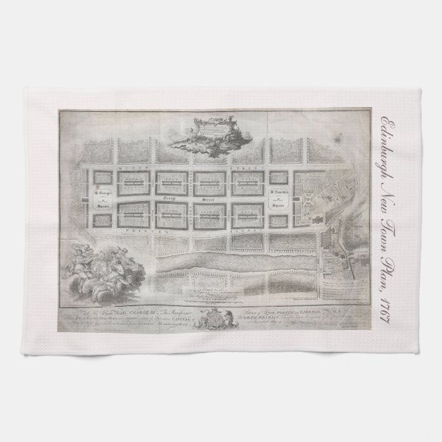 Linge De Cuisine Premier plan de ville nouvelle, Edimbourg 1767 (Horizontal)