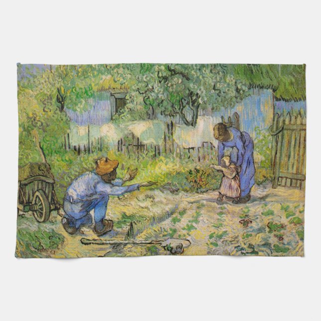 Linge De Cuisine Premiers Pas (d'après Millet) de Vincent van Gogh (Horizontal)