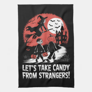 Linge De Cuisine Prenons des bonbons à des étrangers Funny Hallowee