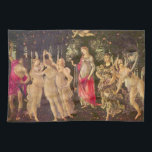 Linge De Cuisine Primavera, Allégorie du Printemps par Sandro Botti<br><div class="desc">Primavera ou Allégorie du Printemps vers 1482 par Sandro Botticelli (1444-1510) est une peinture mythologique de la Renaissance représentant un groupe de personnages mythologiques dans une forêt ou un jardin. Allégorique pour la croissance luxuriante de la saison printanière. Il y a six femmes, deux hommes et un ange putto aux...</div>