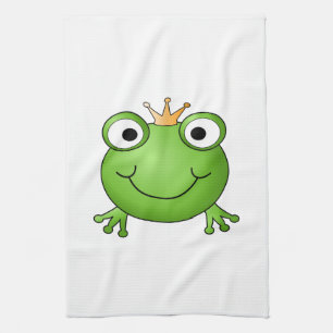 Linge De Cuisine Prince de grenouille. Grenouille heureuse