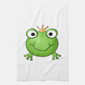Linge De Cuisine Prince de grenouille. Grenouille heureuse