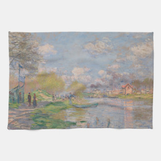 Linge De Cuisine Printemps sur la Seine par Monet Impressionniste