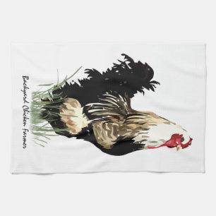 Linge De Cuisine Producteur de poulet jardin avec design de coq