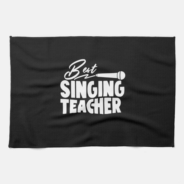 Linge De Cuisine Professeur Cadeaux | Meilleur professeur de chant (Horizontal)