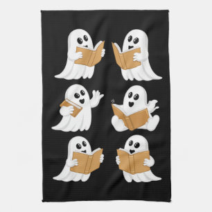 Linge De Cuisine Professeur de Halloween Fantôme Lisant des Livres
