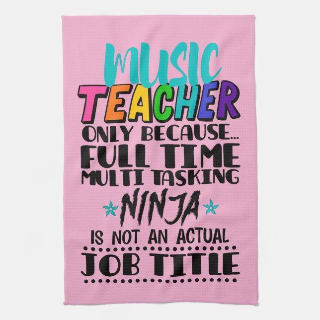 Linge De Cuisine Professeur de Musique Uniquement Parce que Tâches  (Vertical)