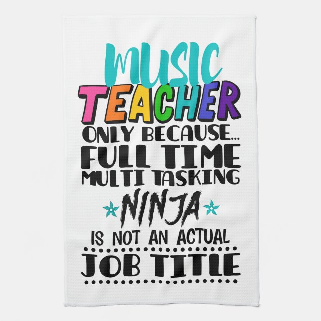Linge De Cuisine Professeur de Musique Uniquement Parce que Tâches  (Vertical)