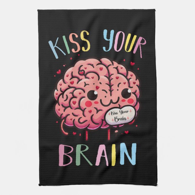 Linge De Cuisine Professeur embrasse ton cerveau (Vertical)