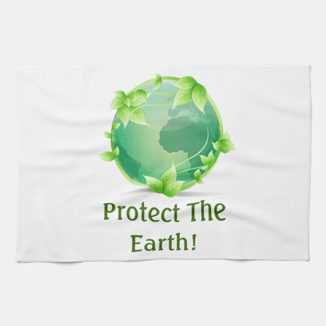Linge De Cuisine Protéger La Terre (Horizontal)