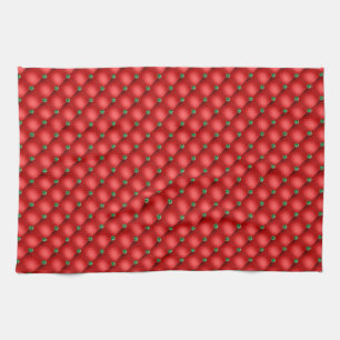 Linge De Cuisine Puffy rouge de Noël courbé
