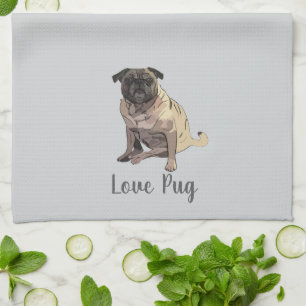 Linge De Cuisine Pug d'amour