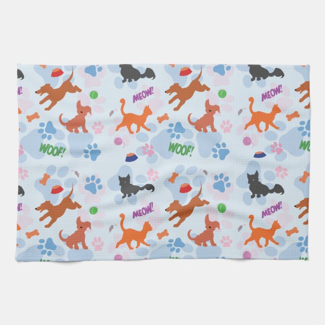 Linge De Cuisine Puppies et Kittens (Horizontal)