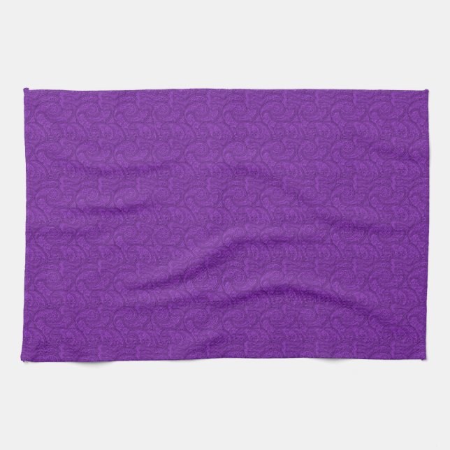 Linge De Cuisine Purple Paisley (Horizontal)