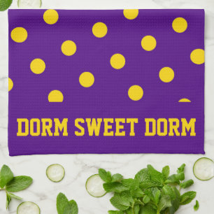 Linge De Cuisine Purple Yellow College Équipe Cool Fun Dorm School