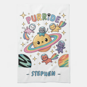 Linge De Cuisine Purride Space Cats - Kawaii Astronaut Cats