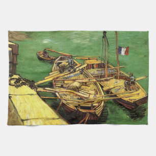 Linge De Cuisine Quai Van Gogh avec des hommes déchargeant des péni