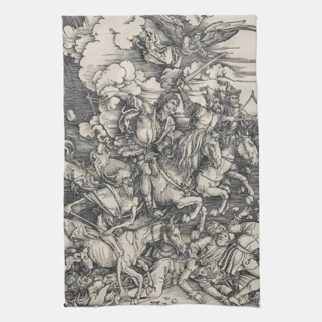 Linge De Cuisine Quatre cavaliers de l'apocalypse par Durer (Vertical)